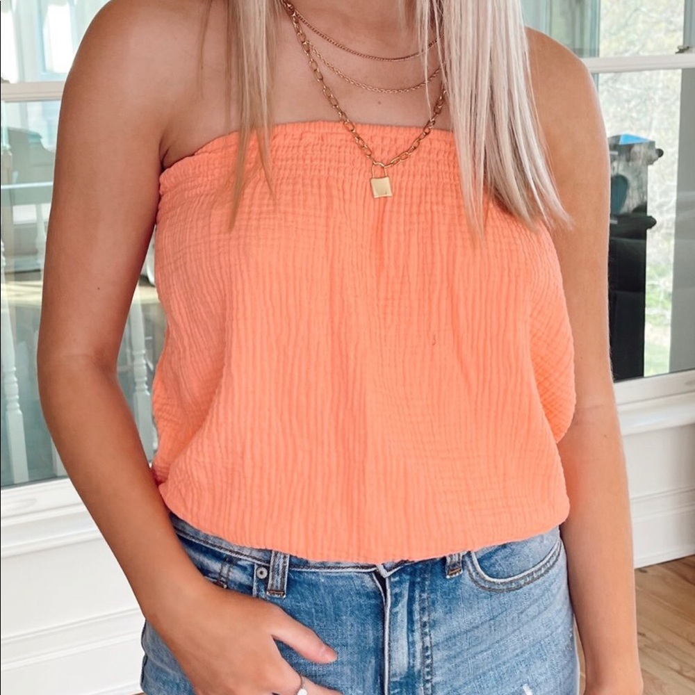 Peach Crop Top